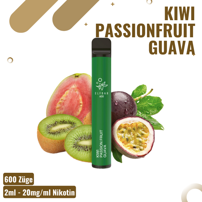 Elf Bar 600 - Kiwi Passionfruit Guava - Einweg Vape