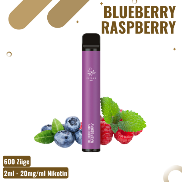 Elf Bar 600 - Blueberry Raspberry - Einweg Vape