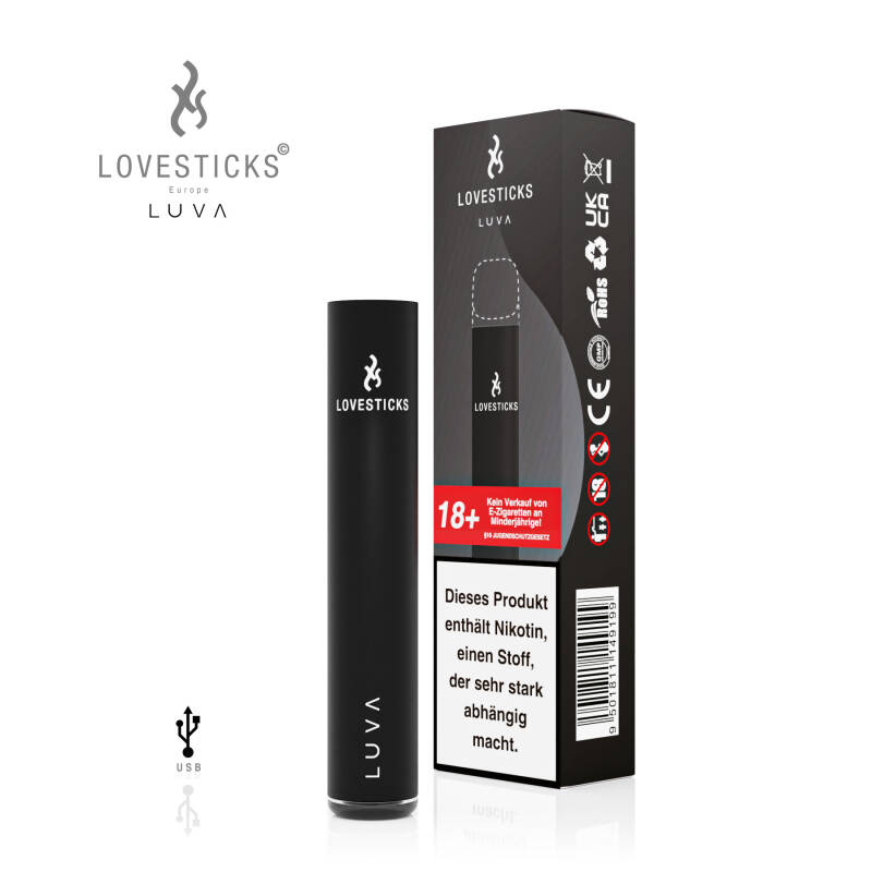 Lovestick Luva POD - Basisgerät Schwarz - E-Shisha...