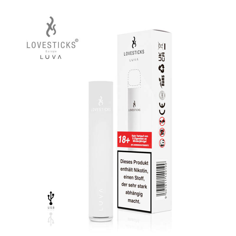 Lovestick Luva POD - Basisgerät Weiss - E-Shisha mit...