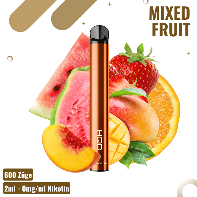 HQD HOOVA 600 - Mixed Fruit - Einweg E-Shisha - ohne Nikotin