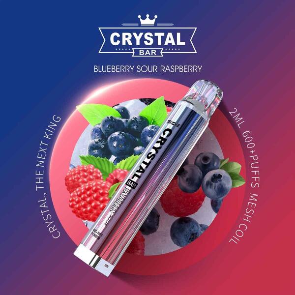 SKE Crystal Bar 600 - Blueberry Sour Raspberry - Einweg E-Zigarette - 2% Nikotin