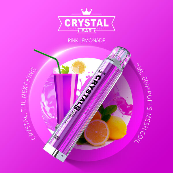 SKE Crystal Vape 600 - Pink Lemonade - Einweg E-Zigarette - 2% Nikotin