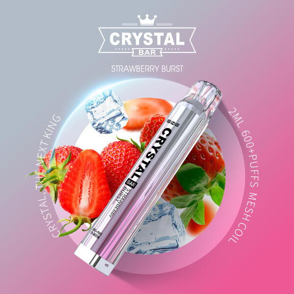SKE Crystal Vape 600 - Strawberry Brust - Einweg E-Zigarette - 2% Nikotin