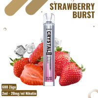 SKE Crystal Vape 600 - Strawberry Brust - Einweg...