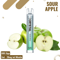 SKE Crystal Vape 600 - Sour Apple - Einweg E-Zigarette -...