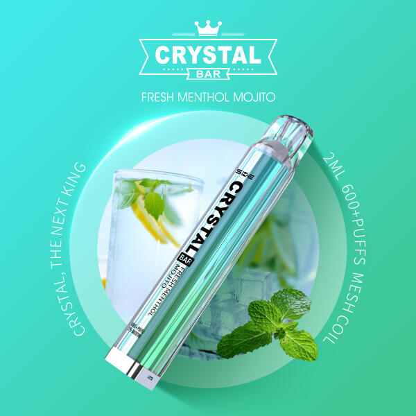 SKE Crystal Vape 600 - Fresh Menthol Mojito - Einweg E-Zigarette - 2% Nikotin