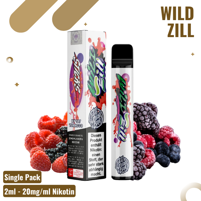 187 Vape - Wild Zill - Einweg E-Shisha - 600 Züge - mit Nikotin