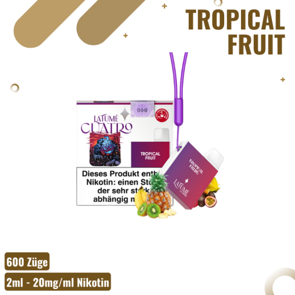 La Fume Cuatro - Tropical Fruit - Einweg E-Shisha - 600...