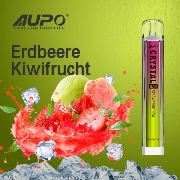 Aupo Crystal Vape - Strawberry Kiwi - Einweg E-Zigarette