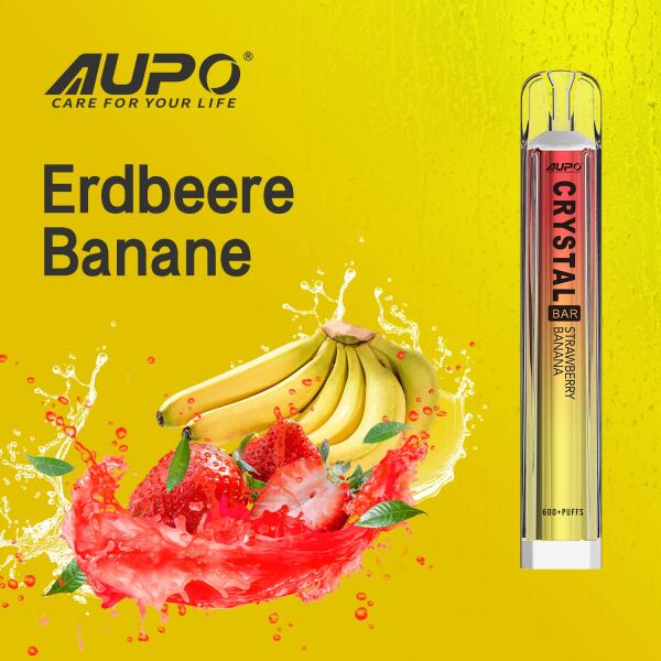 Aupo Crystal Vape - Strawberry Banana - Einweg E-Zigarette