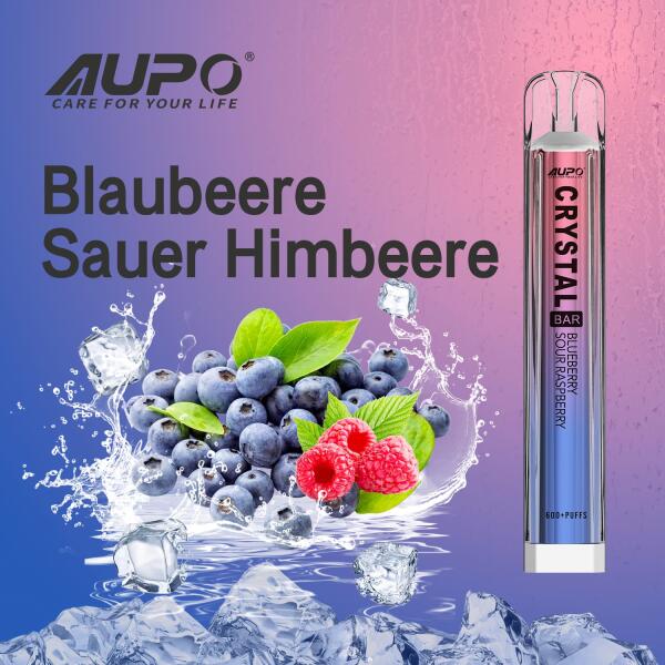 Aupo Crystal Vape - Blueberry Sour Raspberry - Einweg E-Zigarette