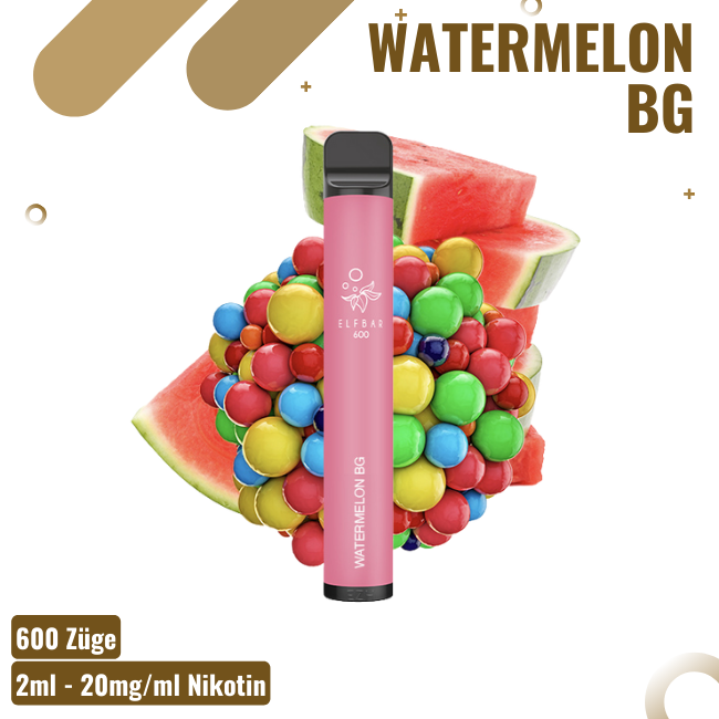 Elf Bar 600 - Watermelon Bubble Gum