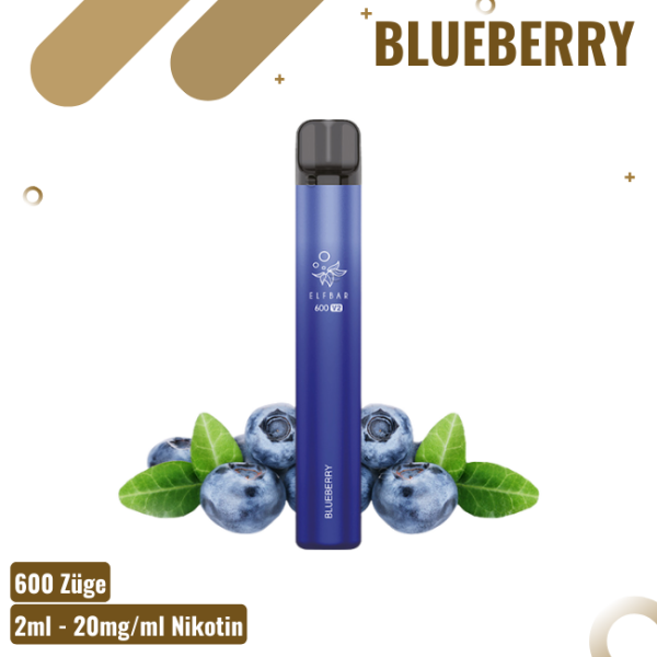 Elf Bar 600 V2 - Blueberry - E-Zigarette - Mesh Coil