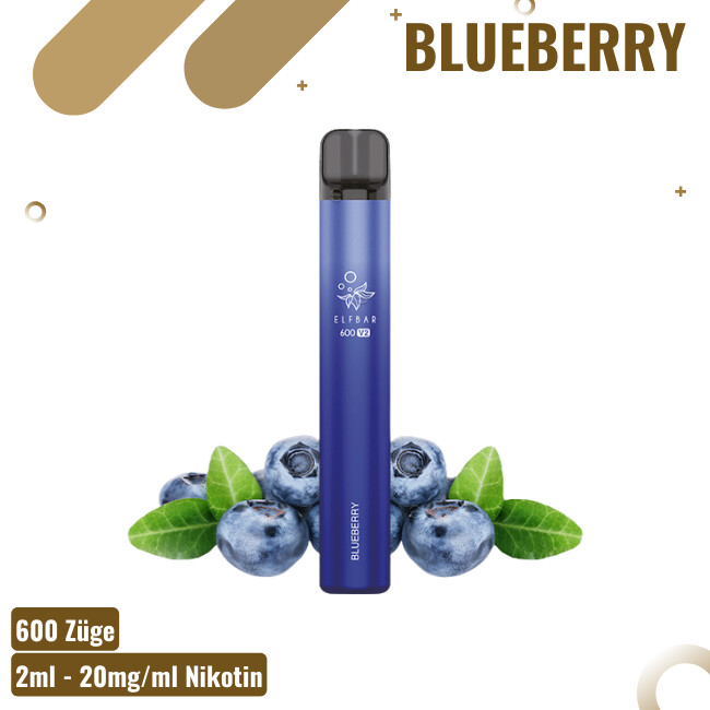 Elf Bar V2 600 - Blueberry - Einweg E-Shisha
