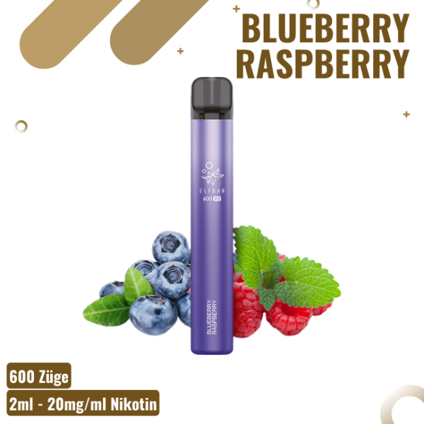 Elf Bar 600 V2 - Blueberry Raspberry - E-Zigarette - Mesh...