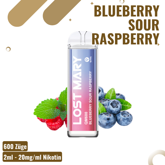 Lost Mary QM600 - Blueberry Sour Raspberry