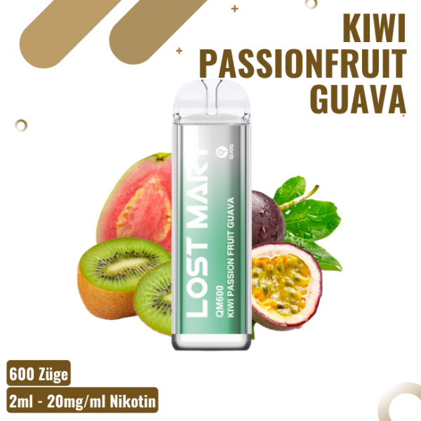 Lost Mary QM600 - Kiwi Passion Fruit Guava - Einweg Vape