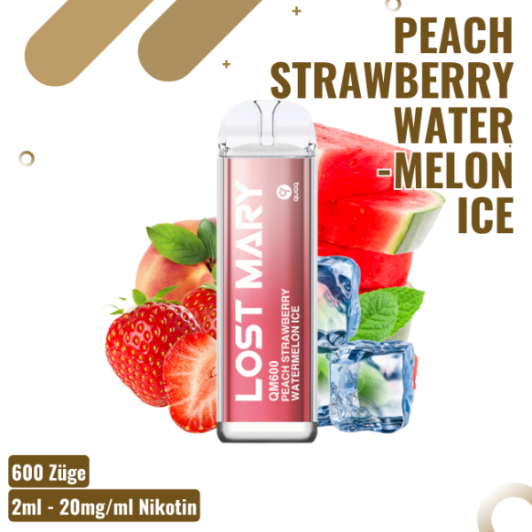 Lost Mary QM600 - Peach Strawberry Watermelon Ice -...