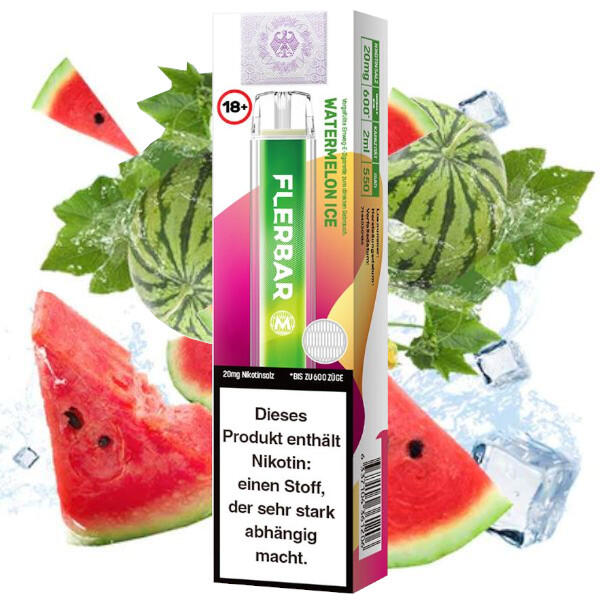 Flerbar Vape 600 - Watermelon Ice - Einweg E-Zigarette