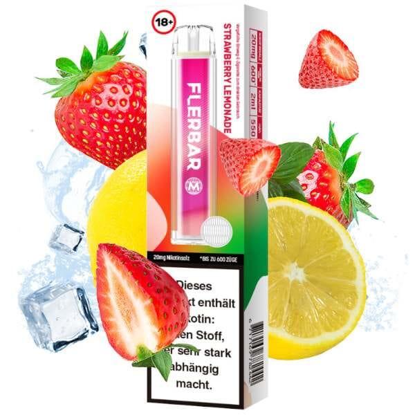 Flerbar Vape 600 - Strawberry Lemonade - Einweg E-Zigarette