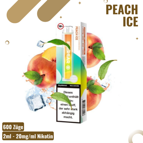 Flerbar Vape 600 - Peach Ice - Einweg E-Zigarette