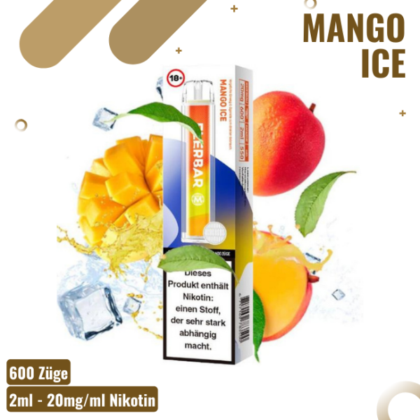 Flerbar Vape 600 - Mango Ice - Einweg E-Zigarette