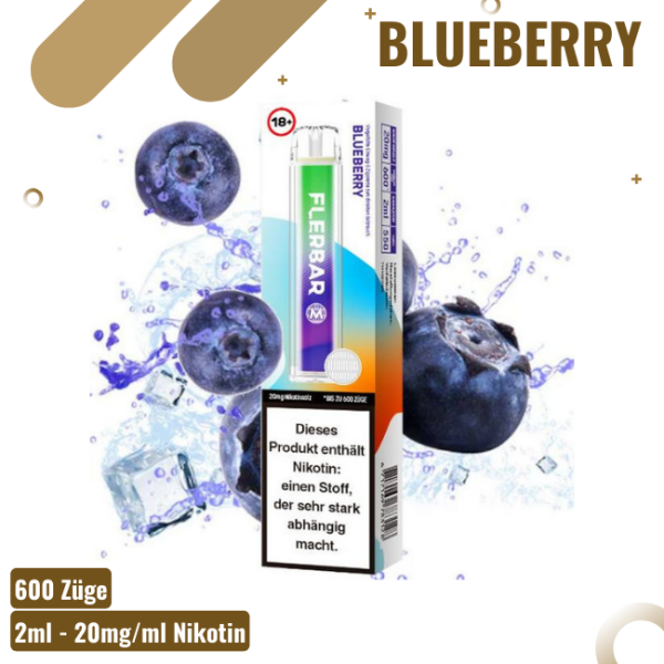 Flerbar Vape 600 - Blueberry - Einweg E-Zigarette