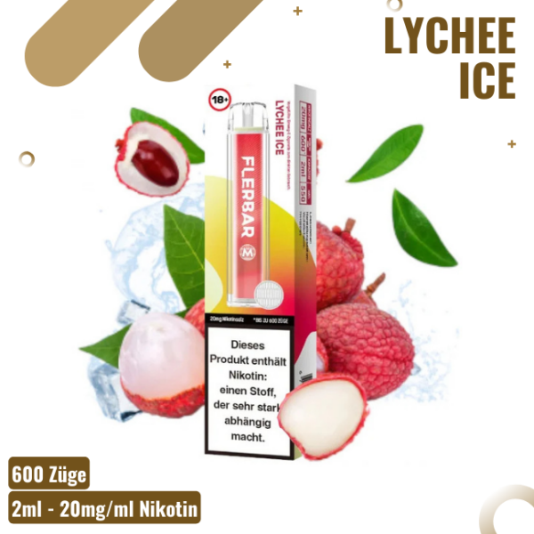 Flerbar Vape 600 - Lychee Ice - Einweg E-Zigarette