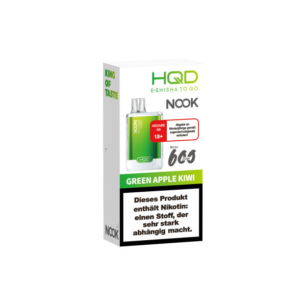 HQD Nook Vape - Green Apple Kiwi - Einweg E-Zigarette