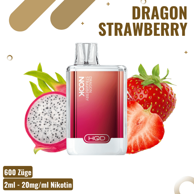 HQD Nook Vape - Dragon Strawberry - Einweg E-Zigarette