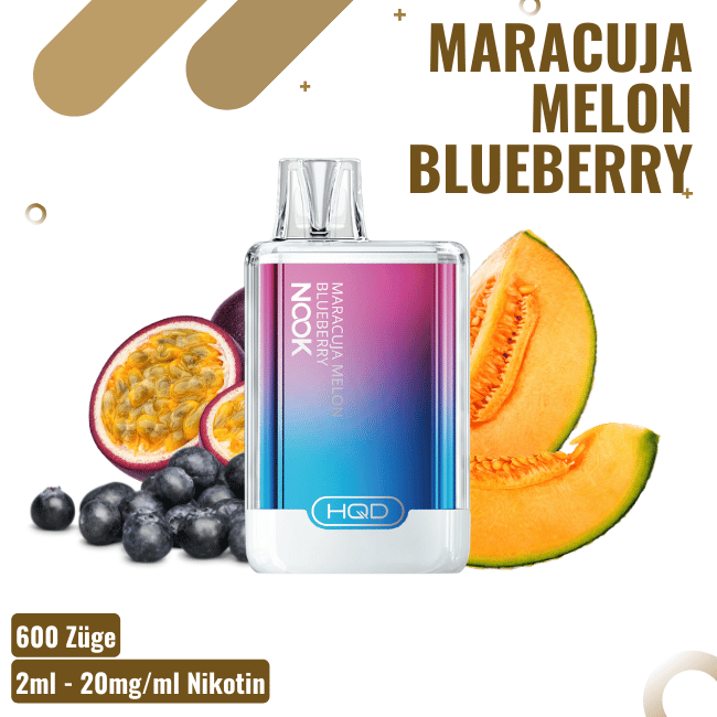 HQD Nook Vape - Maracuja Melon Blueberry - Einweg E-Zigarette