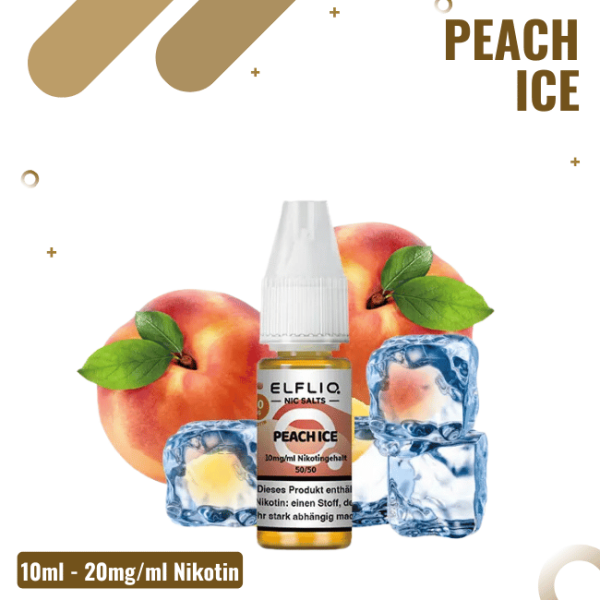 Elf Bar Elfliq 10ml - Peach Ice - 20mg Nikotin