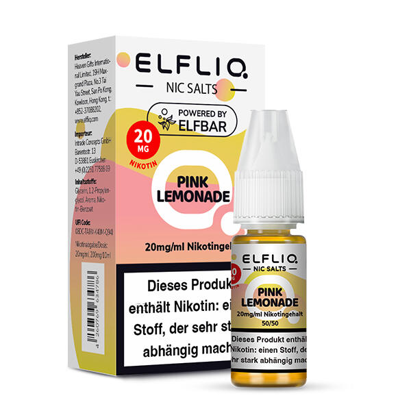 Elf Bar Elfliq 10ml - Pink Lemonade - 20mg Nikotin -...