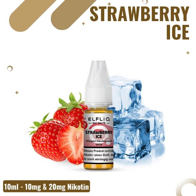 Elf Bar Elfliq 10ml - Strawberry Ice - 20mg Nikotin
