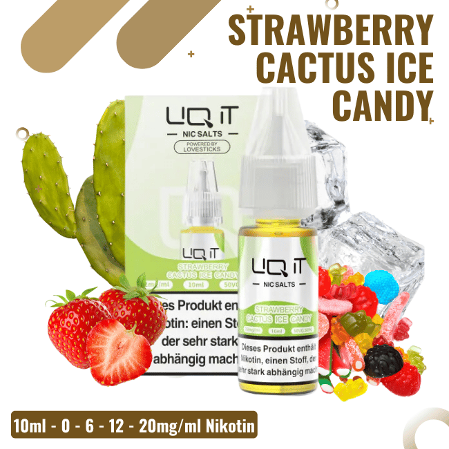 Lovesticks LIQ IT 10ml - Strawberry Cactus Candy Ice - 12mg/ml