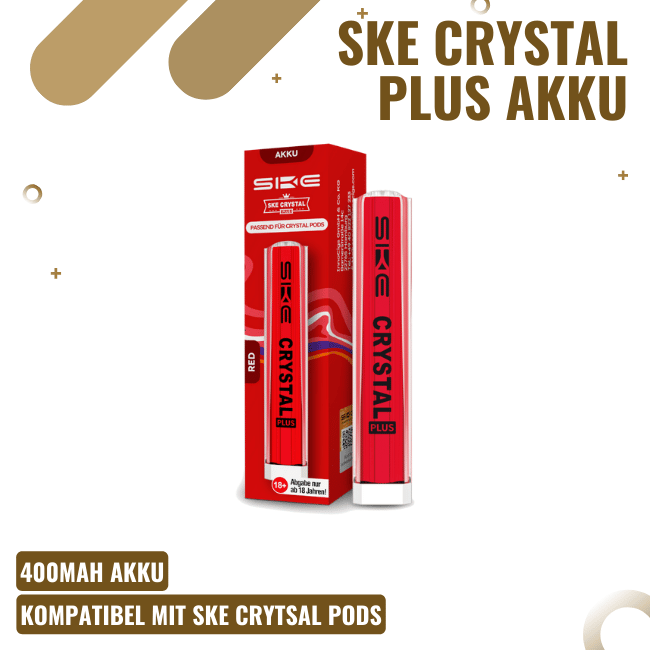 SKE Crystal Plus Basisgerät - Akku - Rot