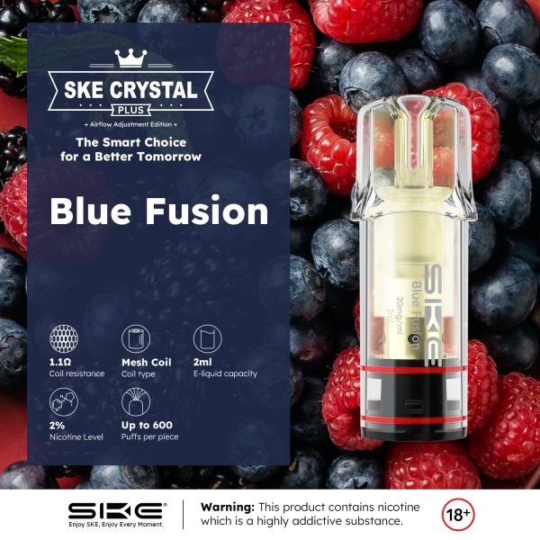 SKE Crystal Plus PODS - Blue Fusion - 2er Pack - 20mg/ml