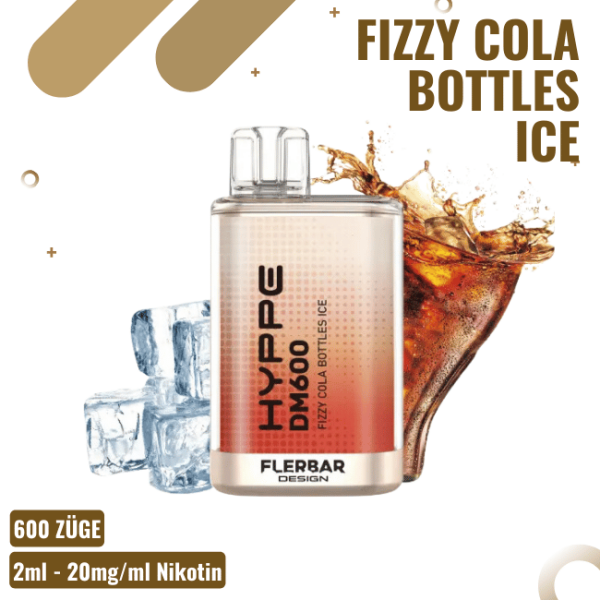 Flerbar Hyppe Vape DM600 - Fizzy Cola Bottles Ice -...