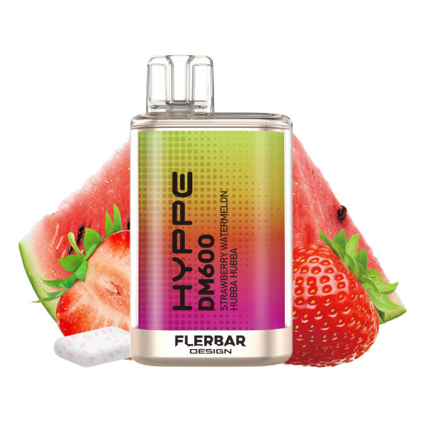 Flerbar Hyppe Vape DM600 - Strawberry Watermelon Hubba -...