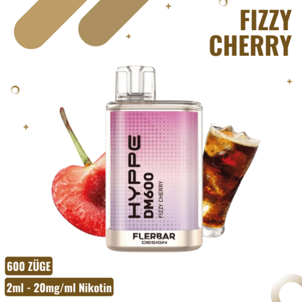 Flerbar Hyppe Vape DM600 - Fizzy Cherry - Einweg E-Zigarette