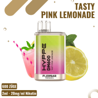 Flerbar Hyppe Vape DM600 - Tasty Pink Lemonade - Einweg...