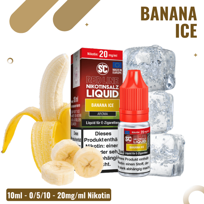 SC Liquid 10ml - Red Line - Banana Ice - 10mg/ml