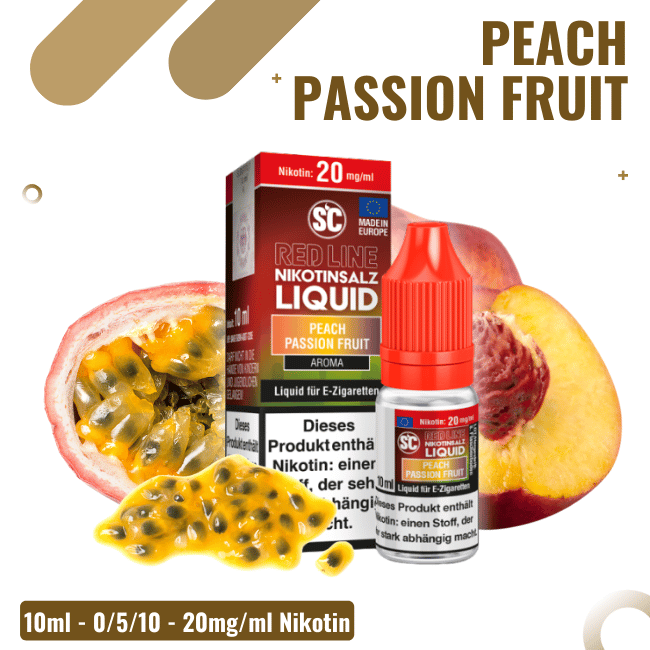 SC Liquid 10ml - Red Line - Peach Passion Fruit 10mg/ml