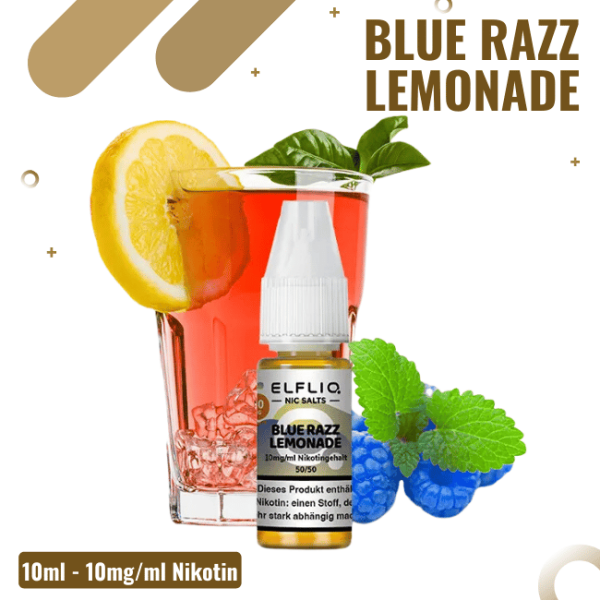 Elf Bar Elfliq 10ml - Blue Razz Lemonade - 10mg Nikotin -...