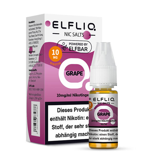 Elf Bar Elfliq 10ml - Grape - 10mg Nikotin - Nikotinsalz