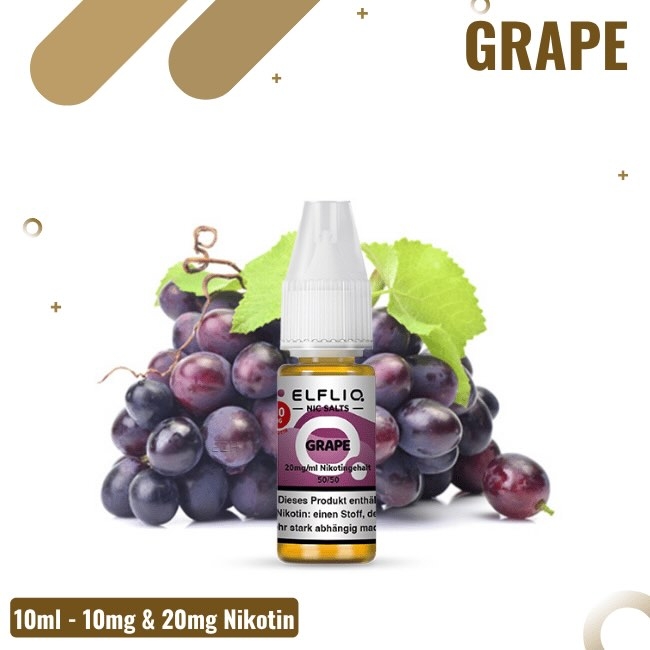Elf Bar Elfliq 10ml - Grape - 10mg Nikotin - Nikotinsalz