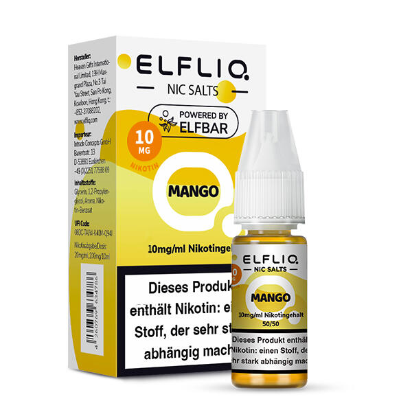 Elf Bar Elfliq 10ml - Mango - 10mg Nikotin - Nikotinsalz