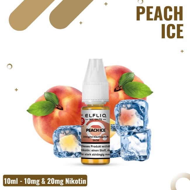 Elf Bar Elfliq 10ml - Peach Ice - 10mg Nikotin