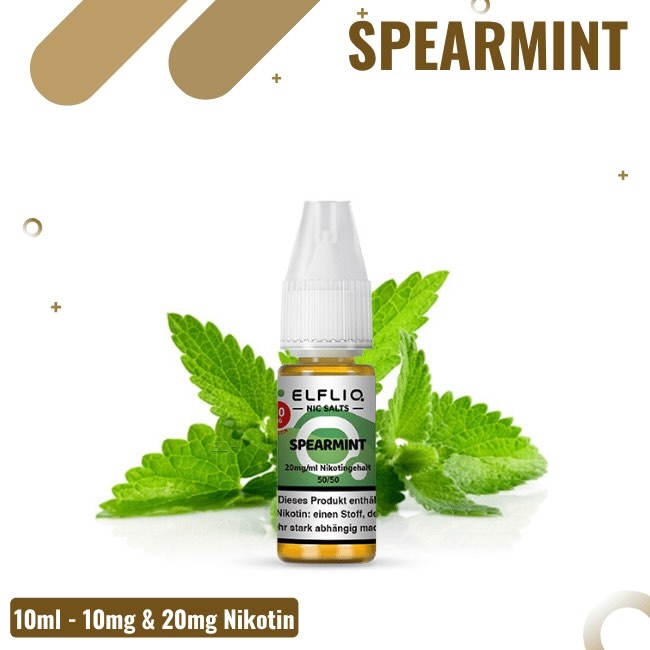 Elf Bar Elfliq 10ml - Spearmint - 10mg Nikotin - Nikotinsalz